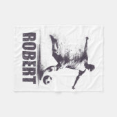 Robert Soccer Boys Personalized First Name Robert Fleece Deken (Voorkant (Horizontaal))