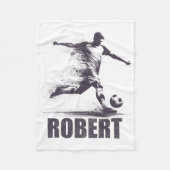 Robert Soccer Boys Personalized First Name Robert  Fleece Deken (Voorkant)
