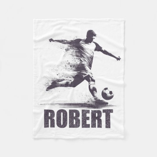 Robert Soccer Boys Personalized First Name Robert Fleece Deken (Voorkant)