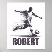 Robert Soccer Boys Personalized First Name Robert  Poster (Voorkant)