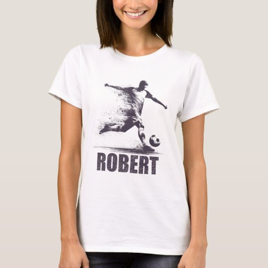 Robert Soccer Boys Personalized First Name Robert T-shirt (Voorkant)
