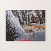 Robert Strauss Cabin Colorado. kerstcadeautjes Legpuzzel (Horizontaal)