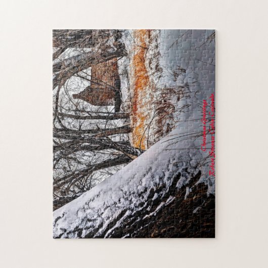 Robert Strauss Cabin Colorado. kerstcadeautjes Legpuzzel (Verticaal)