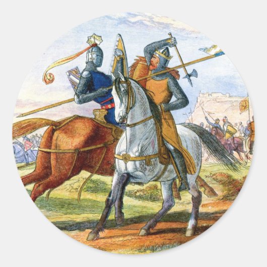 Robert the Bruce doodt Sir Henry Bohum Ronde Sticker (Voorkant)