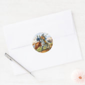 Robert the Bruce doodt Sir Henry Bohum Ronde Sticker (Envelop)