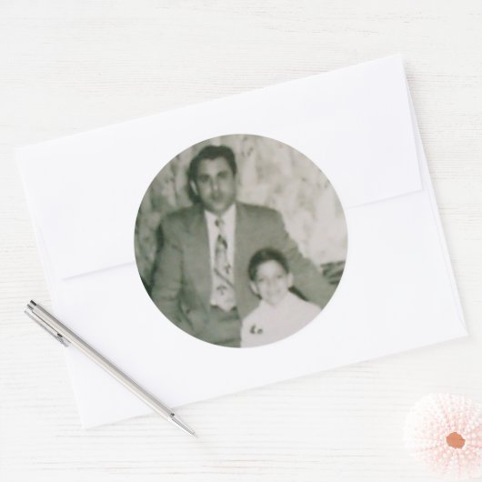 Robert & unc ronde sticker (Envelop)