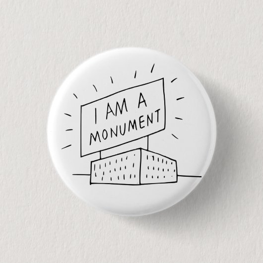 Robert Venturi Ik ben een monument-Button Ronde Button 3,2 Cm (Voorkant)