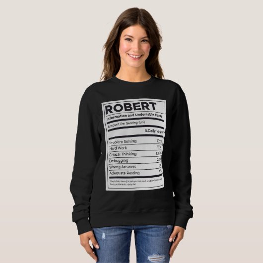 Robert Voeding Informatie Probleem Oplossen Hard Trui (Voorkant volledig)