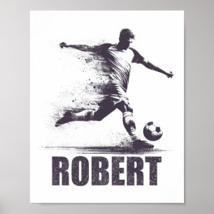 Robert Voetbaljongens Gepersonaliseerde Voornaam R Poster