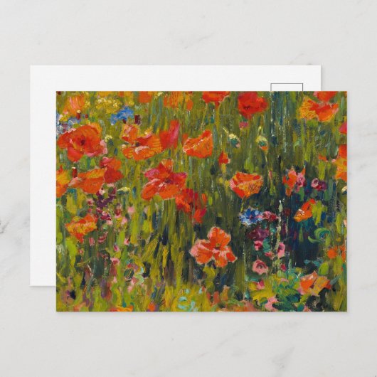 Robert Vonnoh Poppies Briefkaart (Voorkant / Achterkant)