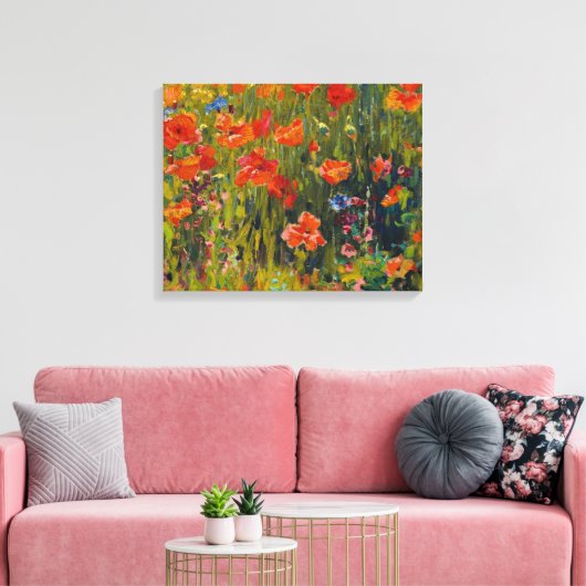 Robert Vonnoh Poppies Canvas Afdruk (Insitu (Woonkamer))