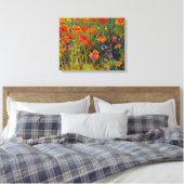 Robert Vonnoh Poppies Canvas Afdruk (Insitu (Slaapkamer))