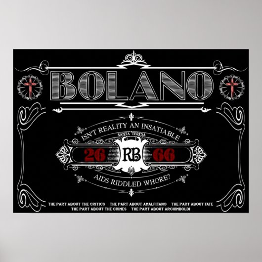 Roberto Bolano 2666 Poster (Voorkant)