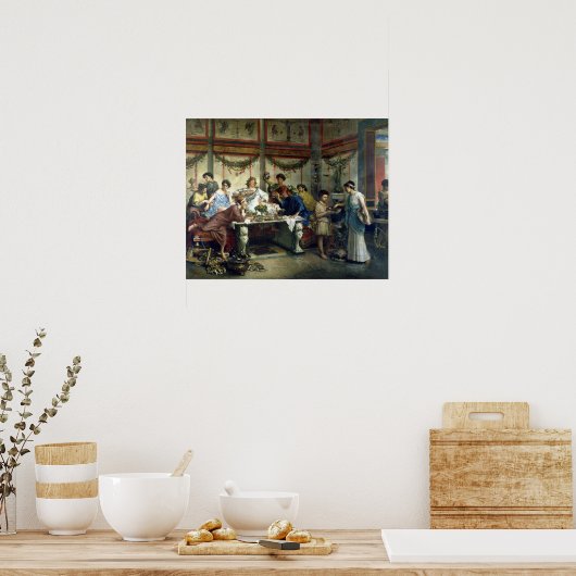Roberto Bompiani A Roman Feast Poster (Keuken)