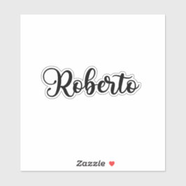Roberto Naam - Handgeschreven kalligrafie Sticker