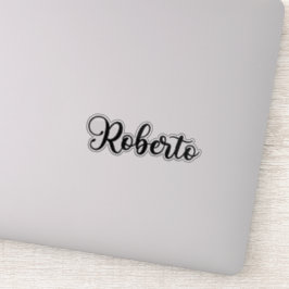 Roberto Naam - Handgeschreven kalligrafie Sticker