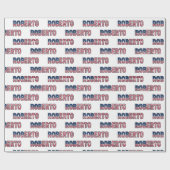 Roberto Vorname Name USA US Geschenkpapier Papier (Vlak)