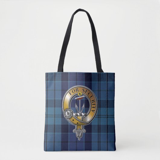Roberton Tartan & Badge Tote Bag (Voorkant)