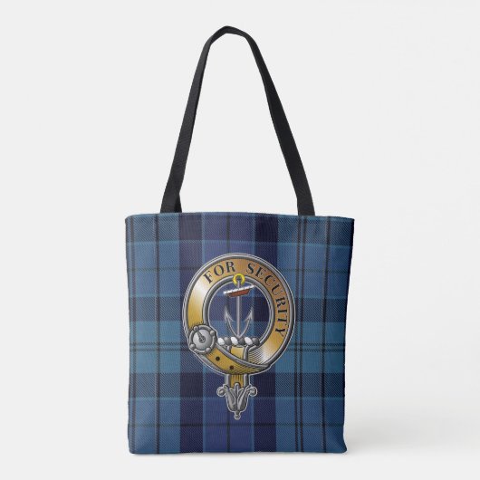 Roberton Tartan & Badge Tote Bag (Achterkant)
