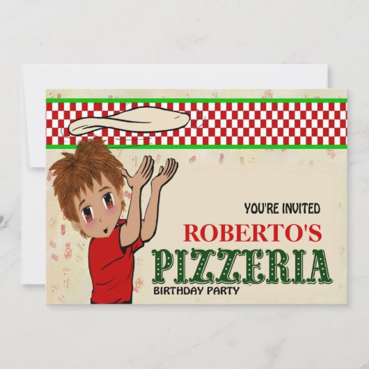 Roberto's Pizzeria Party Kaart (Voorkant)