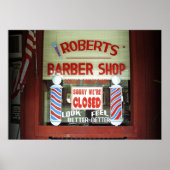 Roberts Barber Shop Poster (Voorkant)