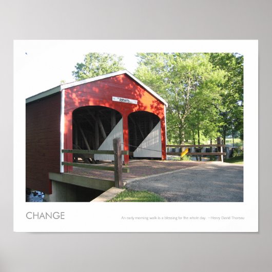 Roberts Double Barreled Covered Bridge Foto Poster (Voorkant)
