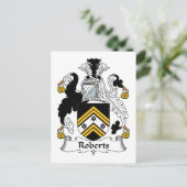 Roberts Family Crest Briefkaart (Staand voorkant)