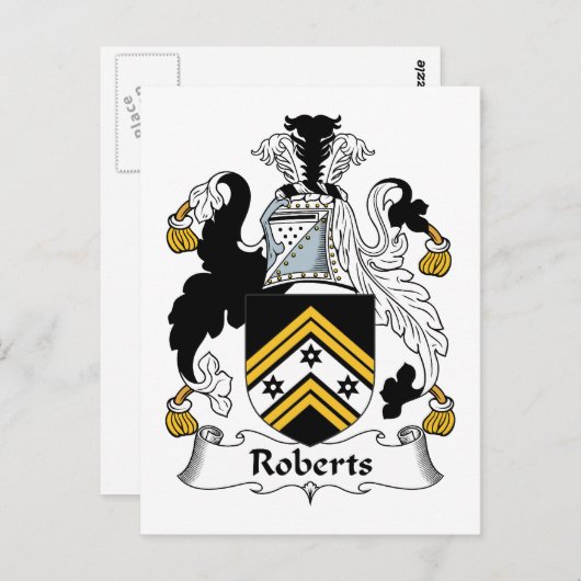 Roberts Family Crest Briefkaart (Voorkant / Achterkant)
