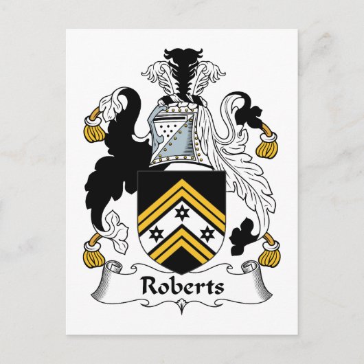 Roberts Family Crest Briefkaart (Voorkant)