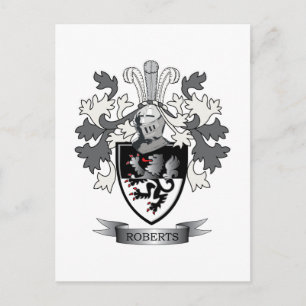 Roberts Family Crest Coat of Arms Briefkaart