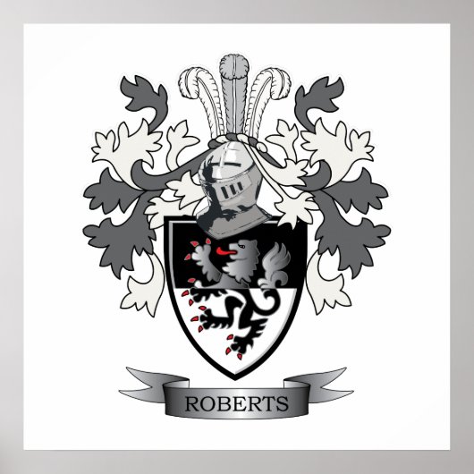 Roberts Family Crest Poster (Voorkant)