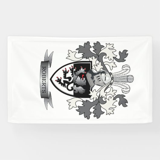 Roberts Family Crest Spandoek (Horizontaal)