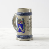Roberts Family Crest Stein Bierpul (Voorkant links)