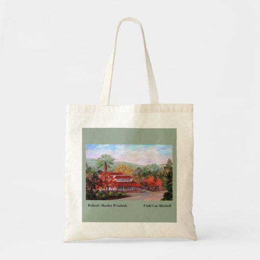 Roberts Market Woodside Canvas Grocery Bag Tote Bag (Voorkant)