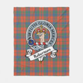 Robertson Ancient Clan Badge Tartan Pset Fleece Deken (Voorkant)