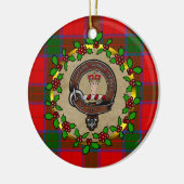 Robertson Badge & Tartan Gepersonaliseerde Kerstmi Keramisch Ornament (Links)