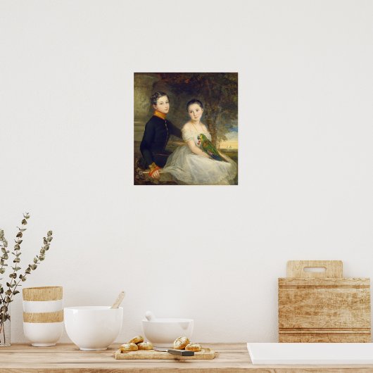 Robertson - Children With Parrot Poster (Keuken)