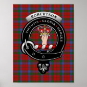 Robertson Clan Badge 8,5x11 Poster (Voorkant)