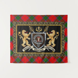 Robertson Clan Badge & Motto w/Lions Wandkleed