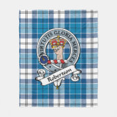 Robertson Clan Badge Tartan Pset Fleece Deken (Voorkant)