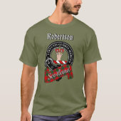 Robertson Clan Badge & Tartan T-Shirt (Voorkant)