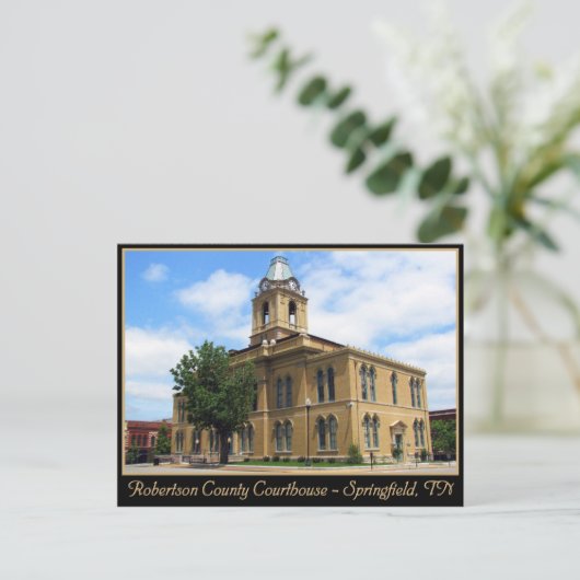 Robertson County Courthouse - Springfield, TN Briefkaart (Staand voorkant)