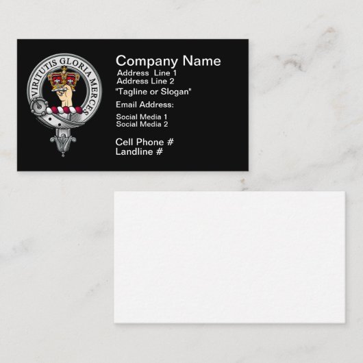 Robertson Crest Badge Visitekaartje (Voorkant / Achterkant)