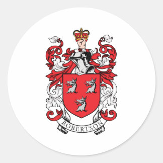 Robertson familiewapen ronde sticker