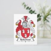 Robertson Family Crest Briefkaart (Staand voorkant)