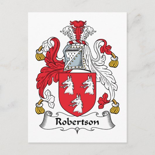 Robertson Family Crest Briefkaart (Voorkant)