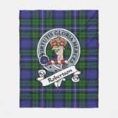 Robertson Hunting Modern Clan Badge Tartan Pset Fleece Deken (Voorkant)