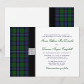 Robertson Hunting Tartan Celtic Wedding Invitation Kaart (Voorkant / Achterkant)