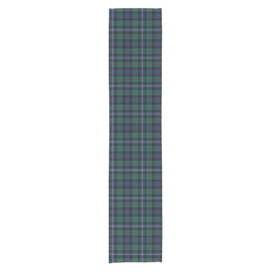 Robertson Hunting Tartan Plaid Pattern Korte Tafelloper (Voorkant)