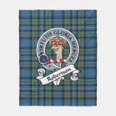 Robertson Jacht Oude Clan Badge Tartan Plaid Fleece Deken (Voorkant)
